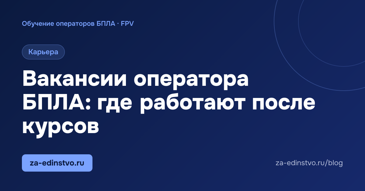 Вакансии оператора БПЛА: где работают после курсов