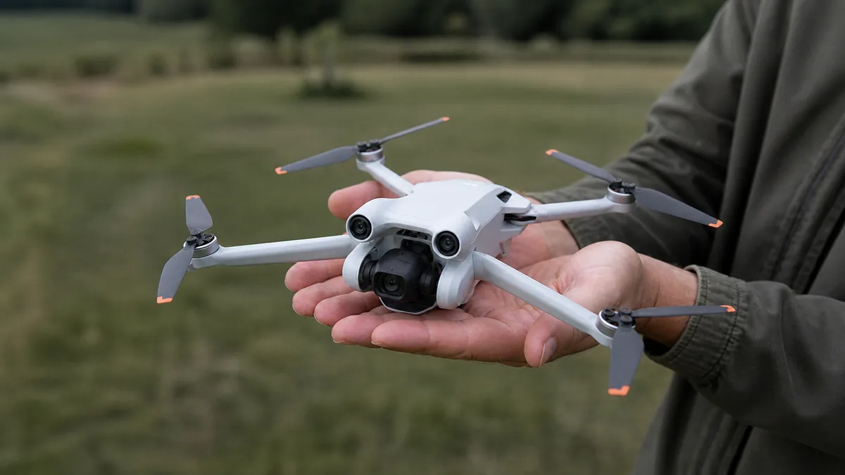 DJI Mini 3 Pro: Подготовка к старту: подвес камеры крупным планом