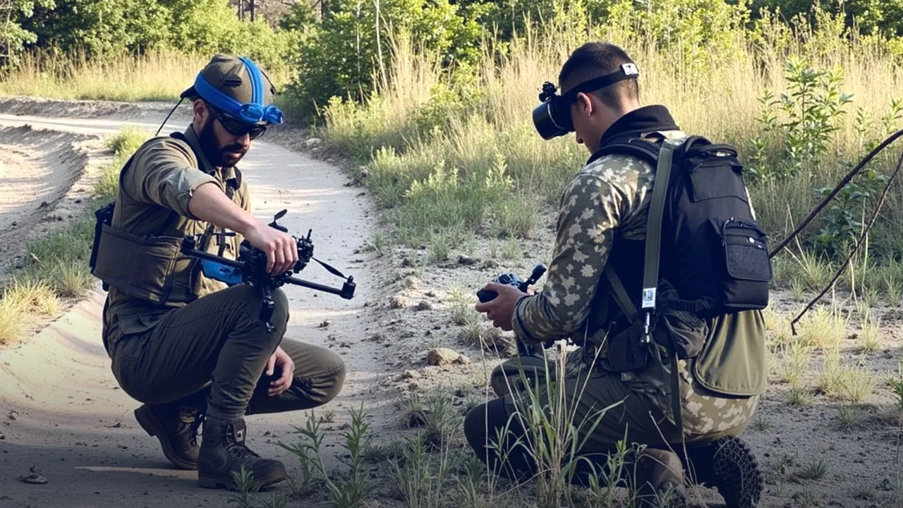 FPV-дрон (боевой квадрокоптер) — боевой FPV-дрон, деталь конструкции
