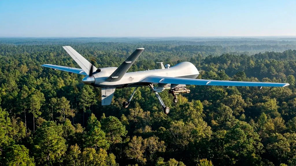 MQ-9 Reaper — разведывательно-ударный БПЛА самолётного типа, дополнительный ракурс